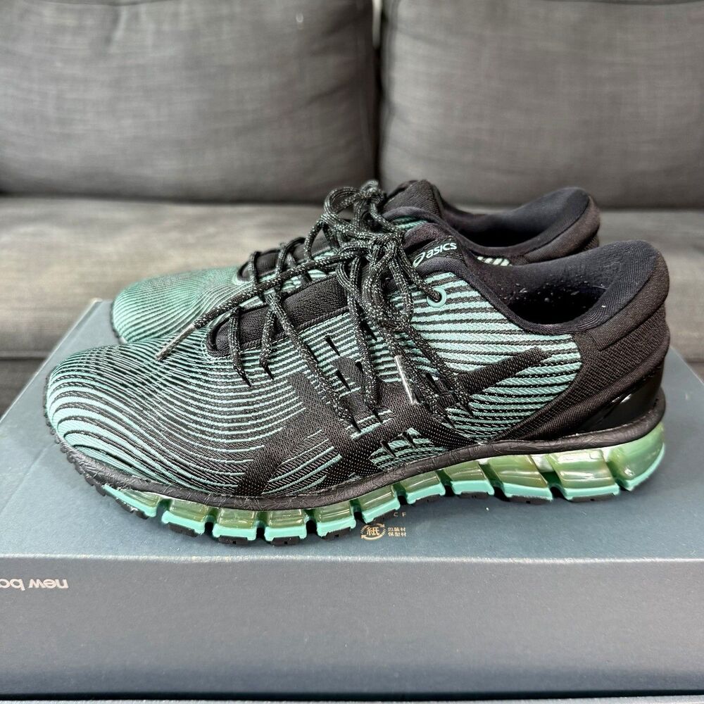 Asics Gel-Quantum 360 4 Black Teal Running Gym Shoes Womens Size 8.5